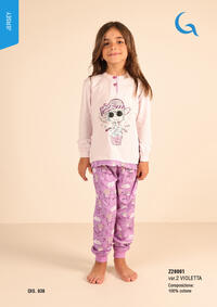 PIGIAMA BAMBINA M/L Z20001 Tellini S.r.l. Ingrosso Abbigliamento